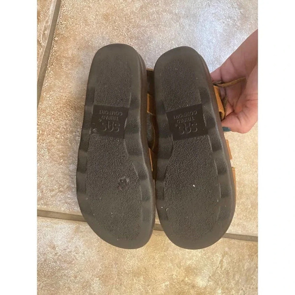 SAS Women's Brown Tripad Comfort Sandals Size 6 Open Toe Comfort Strappy - Picture 3 of 10